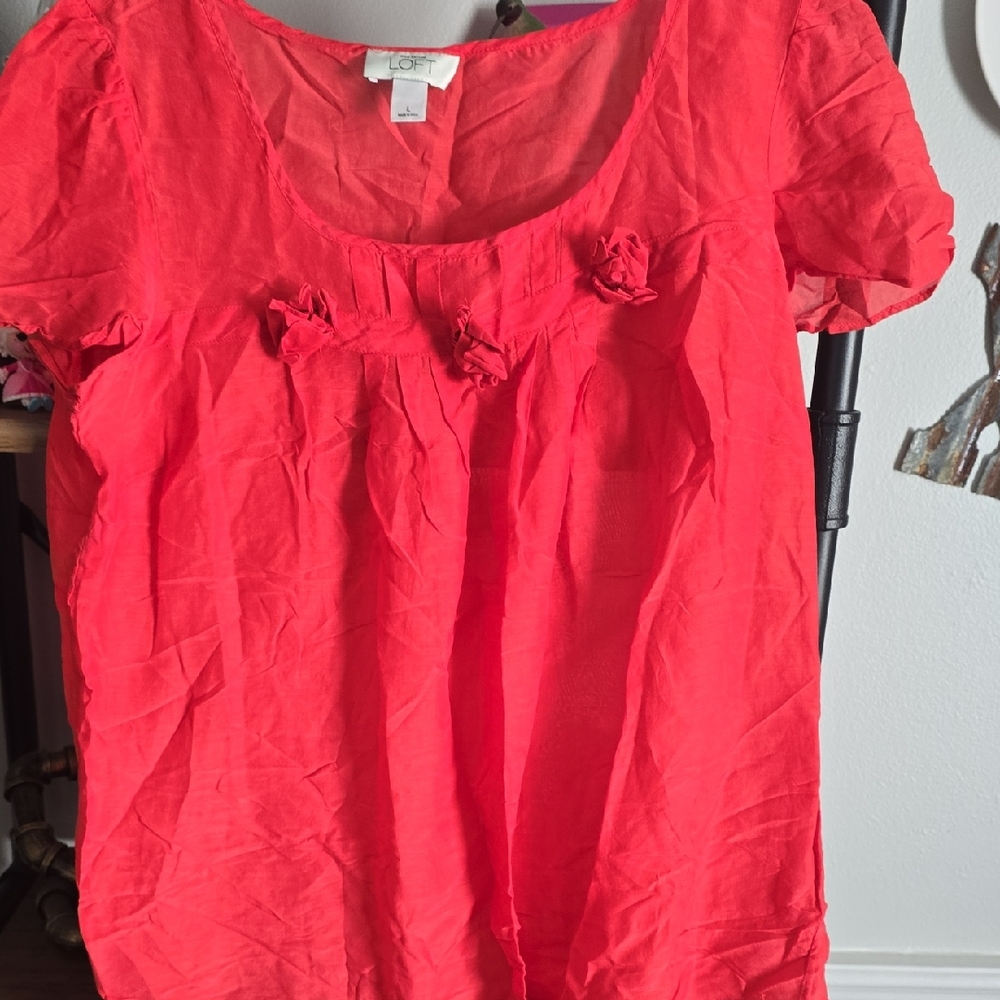 LOFT Women's Red Top